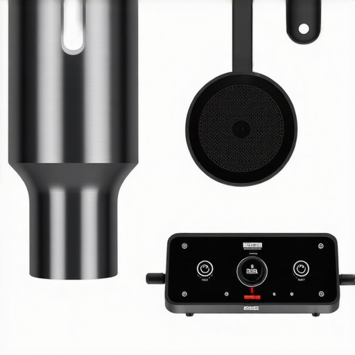 Durable High-End Kitchen Materials Close-up of titanium-reinforced kitchen appliances highlighting premium materials.