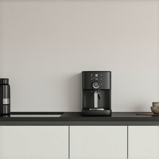 Luxury kitchen appliances for 2024 Modern kitchen with premium air fryer and espresso machine