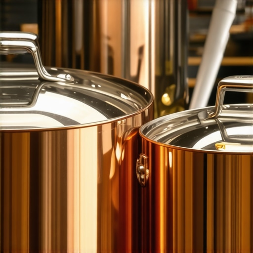Premium copper cookware with polished finish and even heat distribution