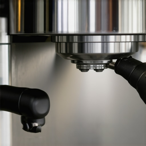 A barista descale a luxury espresso machine using specialized cleaning tools, emphasizing proper maintenance.