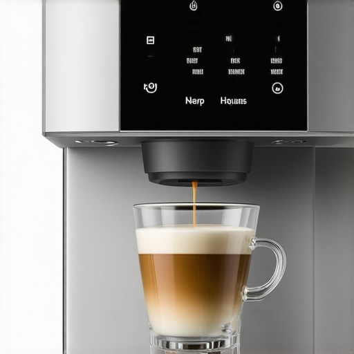 A high-tech espresso machine featuring adaptive thermal zones and digital display.