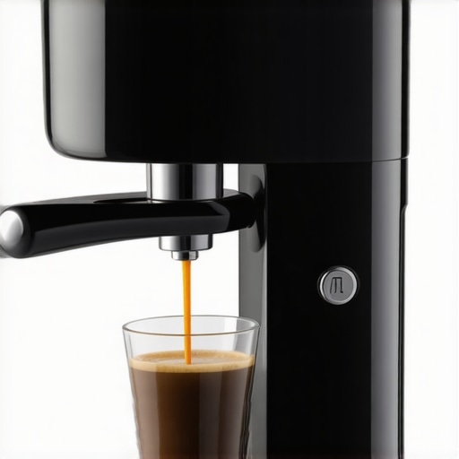 Mini espresso machine with manual mineral injection setup on kitchen counter