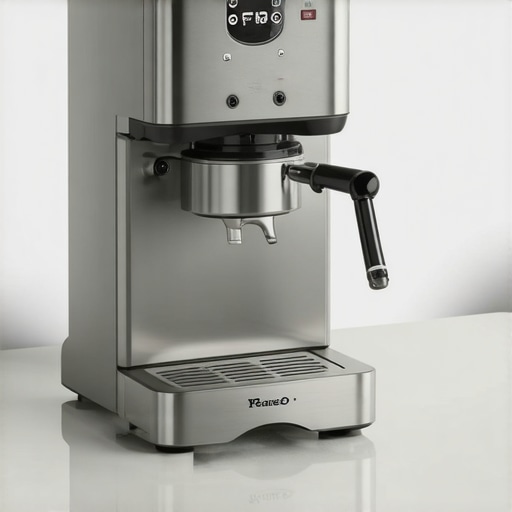 High-tech espresso machine with digital controls and dual boilers.
