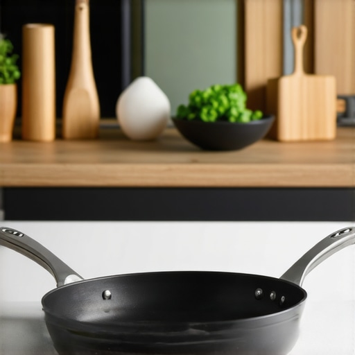 Modern graphene pan in a cooking environment