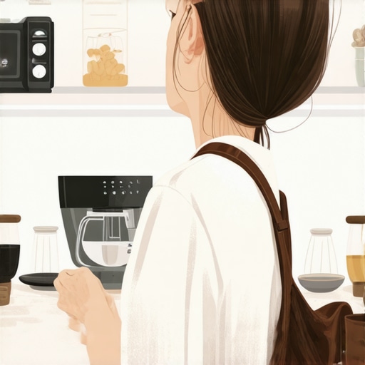 Informed Kitchen Appliance Shopping Person comparing and evaluating various kitchen appliances with focus on quality and performance