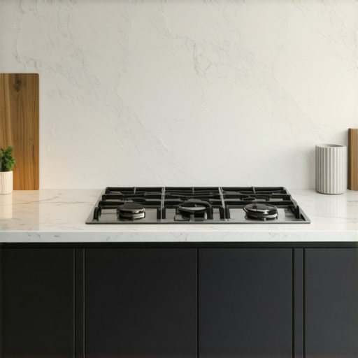 Close-up of modern luxury kitchen appliances highlighting quality materials