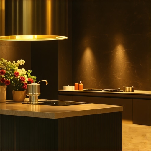 A stylish kitchen showcasing premium appliances and modern decor.