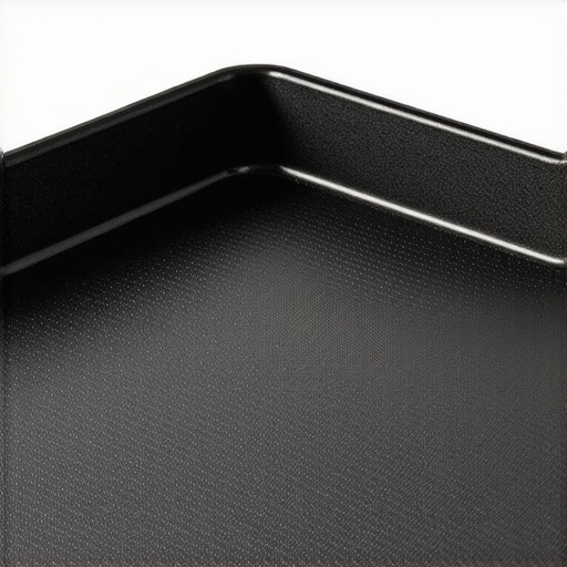 Close-up of QuantumPro Elite Baking Pan showing non-stick surface and reinforced edges.