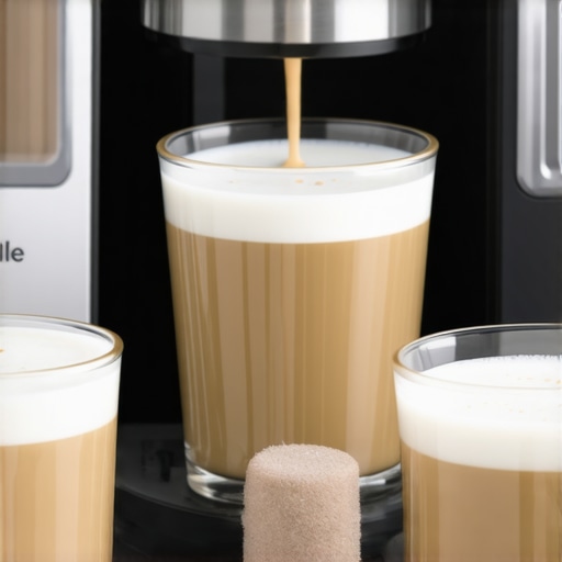 Breville Milk Cafe preparing milk with various textures.