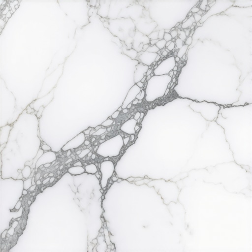 Detailed view of Carrara white marble with subtle veining