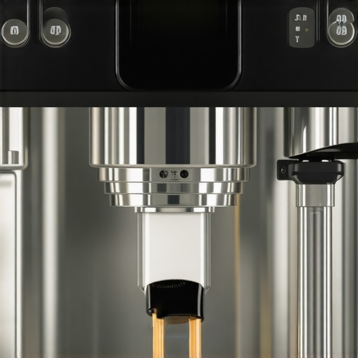 Close-up of a modern espresso machine featuring a digital pressure profiling screen.