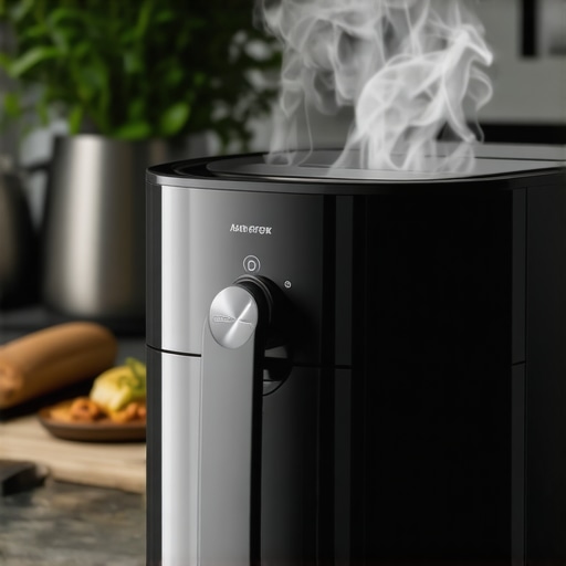 Sleek Instant Vortex Plus air fryer with smoke filtration in a modern kitchen