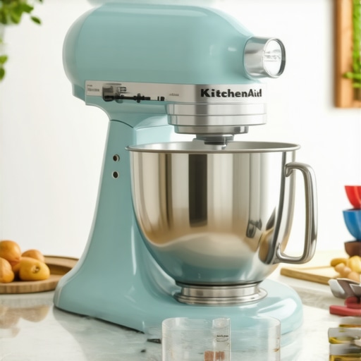 Colorful KitchenAid Artisan Stand Mixer on a kitchen counter