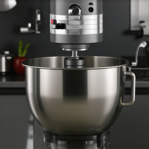 Commercial-grade heavy-duty stand mixer with a large stainless steel bowl