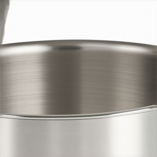 A high-quality stainless steel induction pan highlighting its multilayer construction