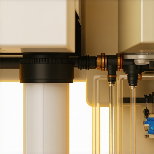 Under-sink water softening filter system with tubing