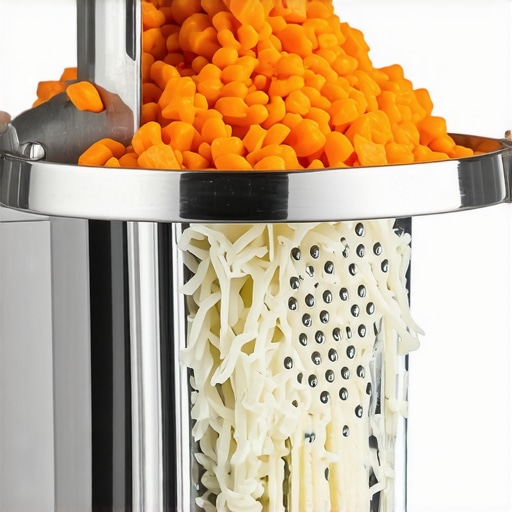 Food processor shredder grating cheese and carrots