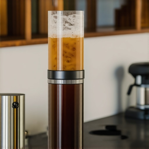 BrewPerfect Cold Brew System Modern cold brew coffee maker with stainless steel parts
