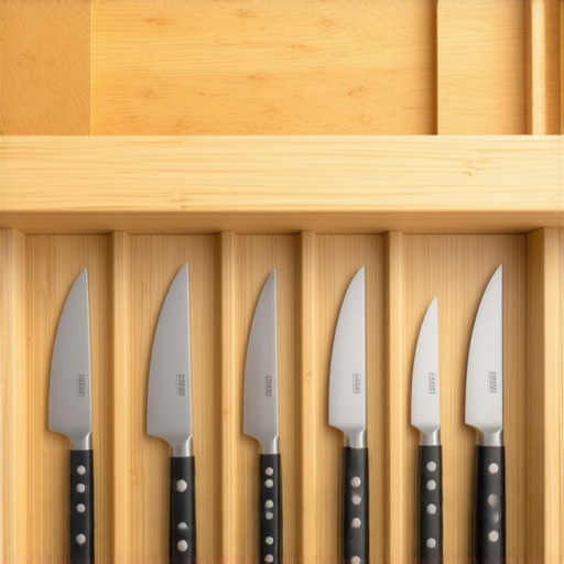 Luxury custom wooden knife drawer insert with personalized engraving