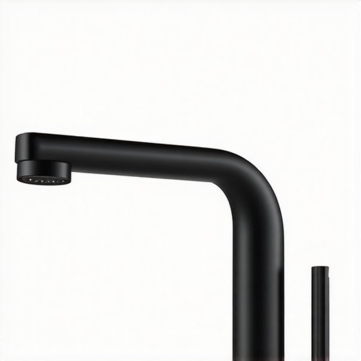 Modern matte black pull-down kitchen faucet with sleek design