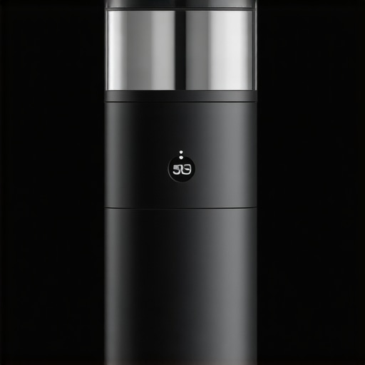 Stylish coffee grinder with digital display and compact footprint