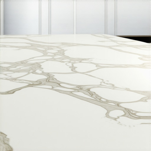 Applying sealant on marble countertop in a modern kitchen
