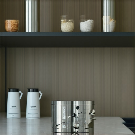 Premium espresso machine in stylish kitchen setting