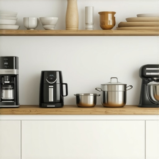 Modern kitchen featuring premium appliances on a sleek countertop.
