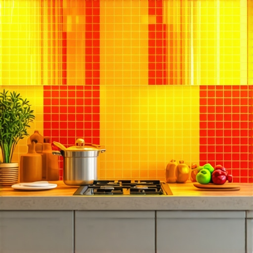 Kitchen with sleek under-cabinet LED lights highlighting backsplash textures