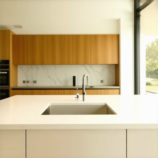 Multi-Functional Kitchen Island with Sink and Storage Contemporary kitchen island with integrated sink and storage drawers.