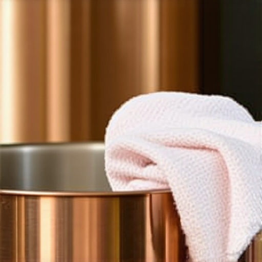 Polishing Copper Cookware Person polishing copper pot with cloth to restore shine