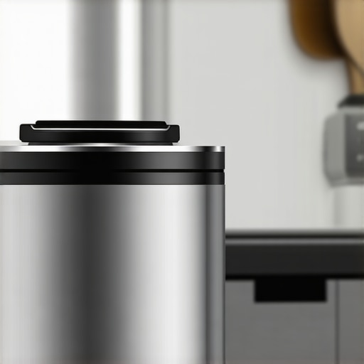 Stainless steel vacuum-sealed coffee canister with pump