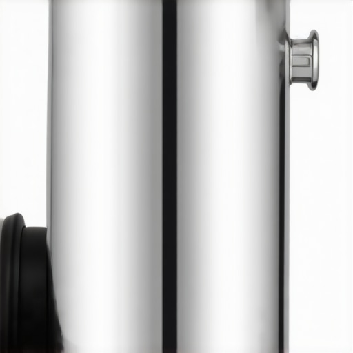 Modern stainless steel coffee storage container with swing lid