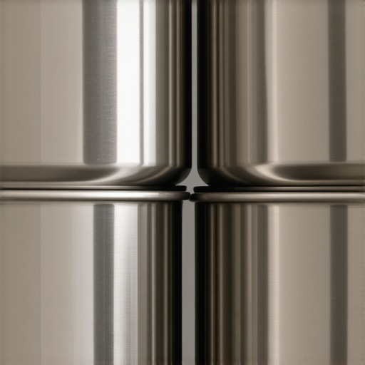 A sleek, stainless steel cookware set designed for induction cooktops, with polished surfaces and ergonomic handles.