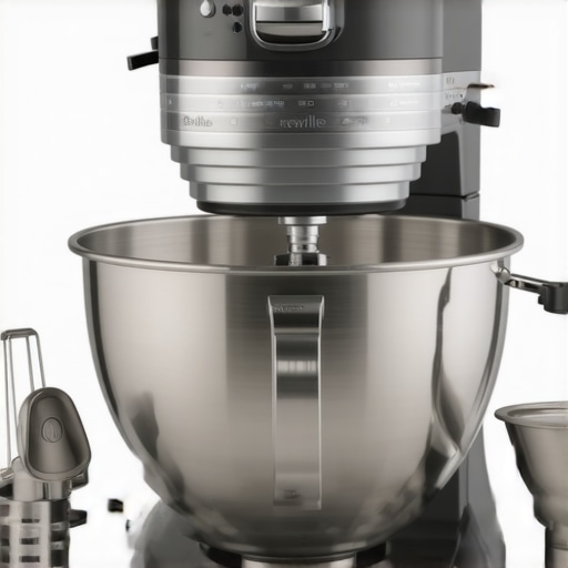 Breville The Bakery Chef stand mixer with digital display and accessories