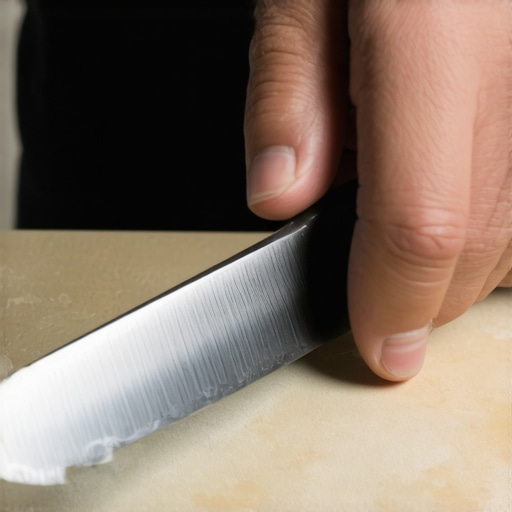 Chef honing knife with ceramic rod for fine edge maintenance