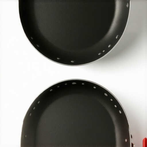 Side-by-side image of GreenPan Valencia Pro and T-fal E93808 non-stick pans