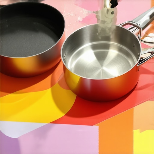 Silicone induction compatibility check mat with cookware on a kitchen counter