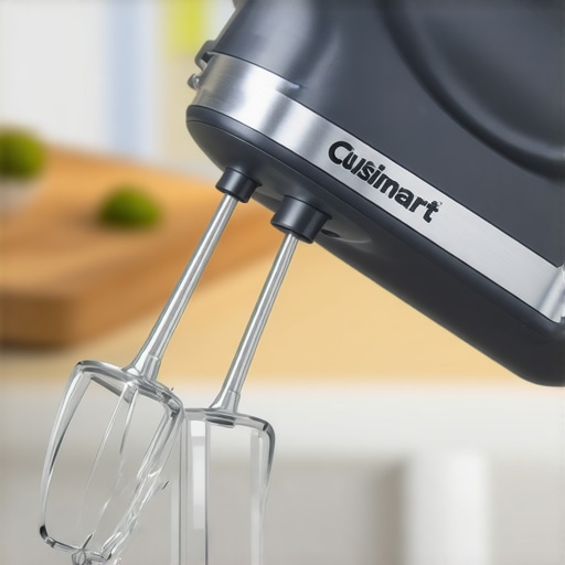 Cuisinart handheld mixer with beaters ready for whipping.