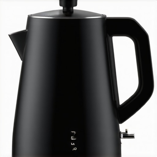 Modern electric pour-over kettle with digital controls and stainless steel design.