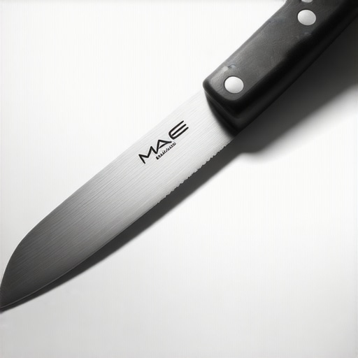 Close-up of the MAC Knife Professional Series showcasing its sharp blade and ergonomic handle.