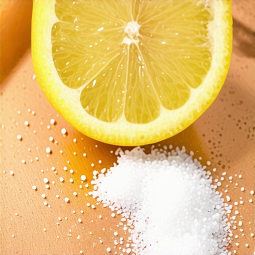 Lemon and salt used for cleaning tarnished copper cookware