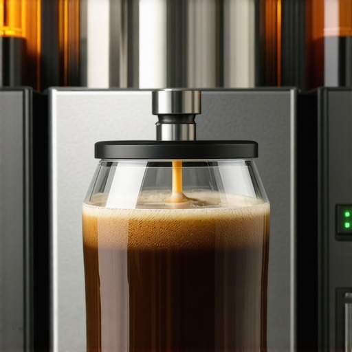 Portable Nitro Cold Brew Maker dispensing coffee into a glass