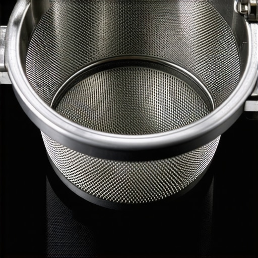 Miniature coffee sifter with stainless steel mesh and plastic handle designed for travel.
