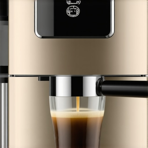 Modern espresso machine with digital controls and stainless steel finish