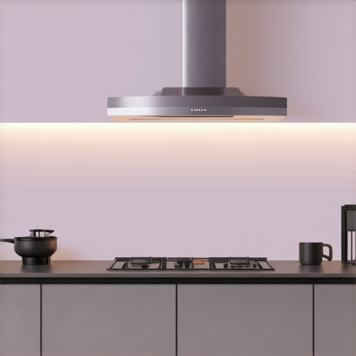 Contemporary kitchen featuring a stylish, quiet range hood