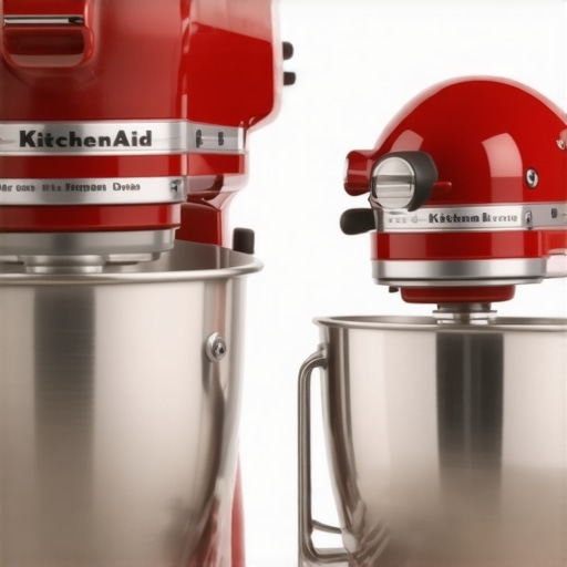 KitchenAid Artisan and Hampton Bay mixers side by side