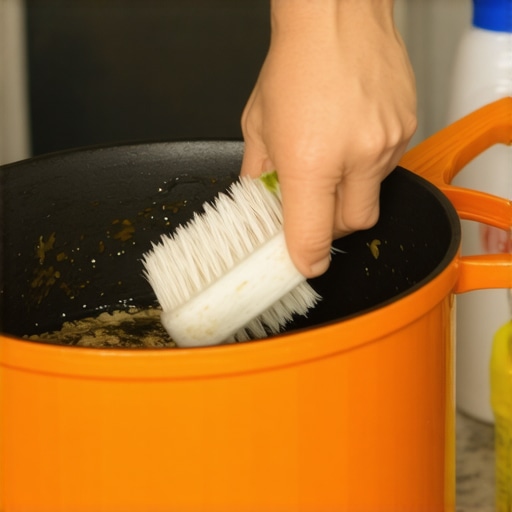 The Only Way to Clean a Burnt Bottom on an Enameled Pot