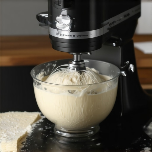 Ankarsrum Original Mixer Ergonomic Design Ankarsrum Original mixer on a low kitchen counter showing its stable base design.