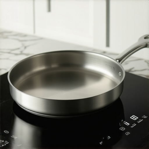 The Breville Control Freak induction cooktop displaying precise temperature settings in a luxury kitchen.